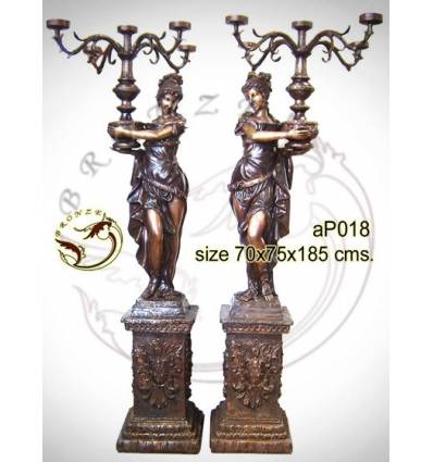 Lampadaire de jardin en bronze ap018-100
