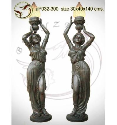 Lampadaire de jardin en bronze ap032-300