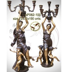 Lampadaire de jardin en bronze ap062-100
