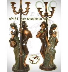 Lampadaire de jardin en bronze ap161-100