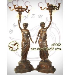 Lampadaire de jardin en bronze ap002-100