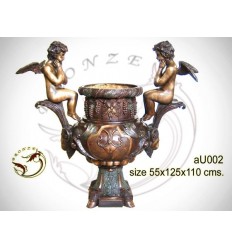 Vasque de jardin en bronze au002-100