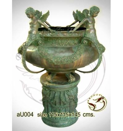 Vasque de jardin en bronze au004-100