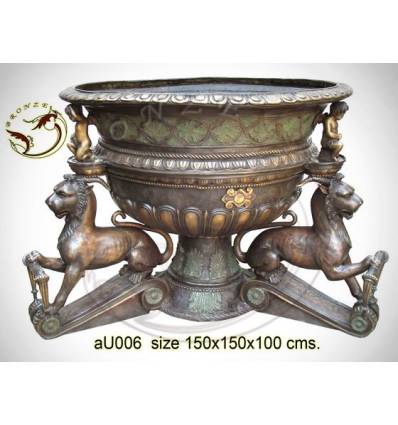 Vasque de jardin en bronze au006-100