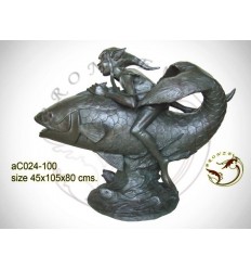 Sculpture bronze enfant ac024-100