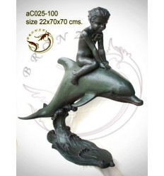 Sculpture bronze enfant ac025-100