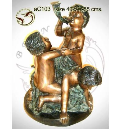 Sculpture bronze enfant ac103-100
