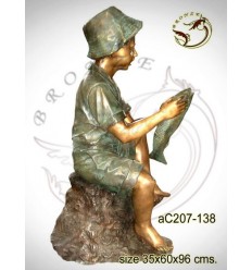 Sculpture bronze enfant ac207-138