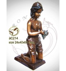 Sculpture bronze enfant ac214-100