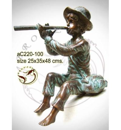 Sculpture bronze enfant ac220-100