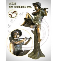 Sculpture bronze enfant ac222-100
