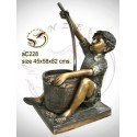 Sculpture bronze enfant ac228-100