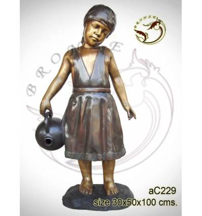 Sculpture bronze enfant ac229-100