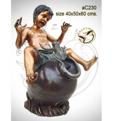 Sculpture bronze enfant ac230-100