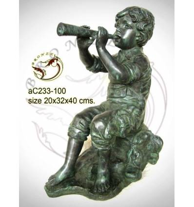 Sculpture bronze enfant ac233-100