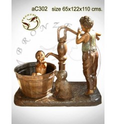 Sculpture bronze enfant ac302-100