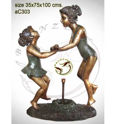 Sculpture bronze enfant ac303-100