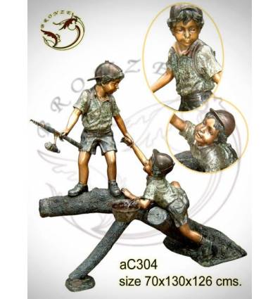Sculpture bronze enfant ac304-100