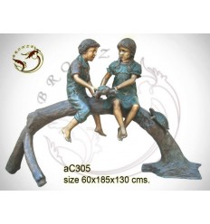 Sculpture bronze enfant ac305-100