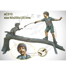 Sculpture bronze enfant ac313-100