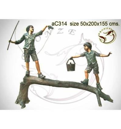 Sculpture bronze enfant ac314-100