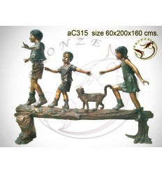 Sculpture bronze enfant ac315-100