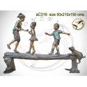 Sculpture bronze enfant ac316-100