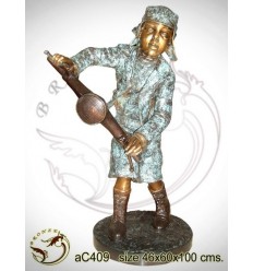 Sculpture bronze enfant ac409-100