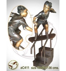 Sculpture bronze enfant ac411-100