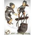 Sculpture bronze enfant ac411-100