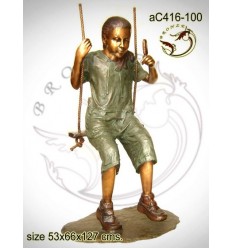 Sculpture bronze enfant ac416-100