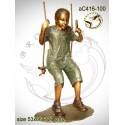 Sculpture bronze enfant ac416-100
