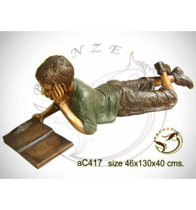 Sculpture bronze enfant ac417-100