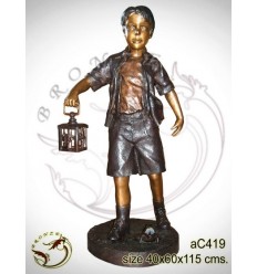 Sculpture bronze enfant ac419-100