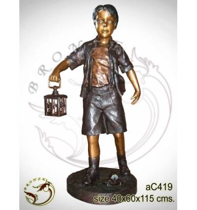 Sculpture bronze enfant ac419-100