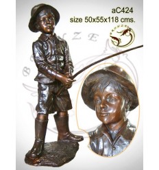 Sculpture bronze enfant ac424-100