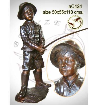 Sculpture bronze enfant ac424-100