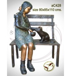 Sculpture bronze enfant ac428-100