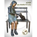 Sculpture bronze enfant ac428-100