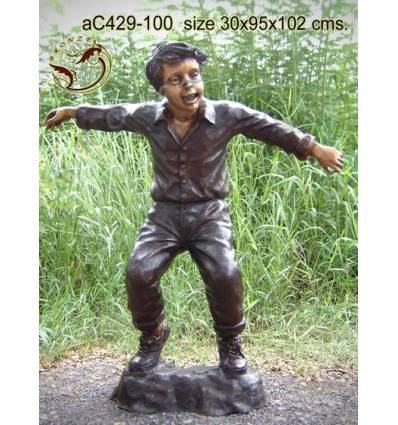 Sculpture bronze enfant ac429-100