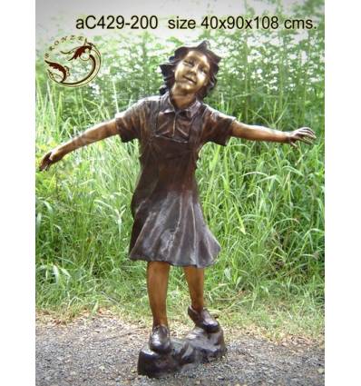 Sculpture bronze enfant ac429-200