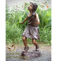 Sculpture bronze enfant ac429-500