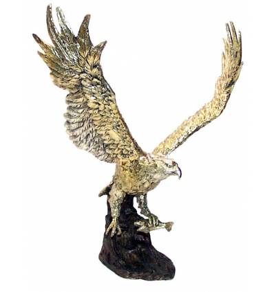 Bronze animalier : aigle en bronze BRZ0640O ( H .53 x L .25 Cm ) Poids : 6 Kg 