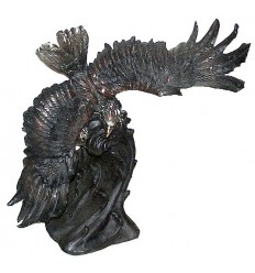 Bronze animalier : aigle en bronze BRZ0956 ( H .84 x L .81 Cm ) Poids : 47 Kg 