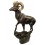Bronze animalier : bélier en bronze BRZ0873-59 ( H .150 x L .90 Cm )