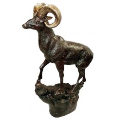 Bronze animalier : bélier en bronze BRZ0873-59 ( H .150 x L .90 Cm )