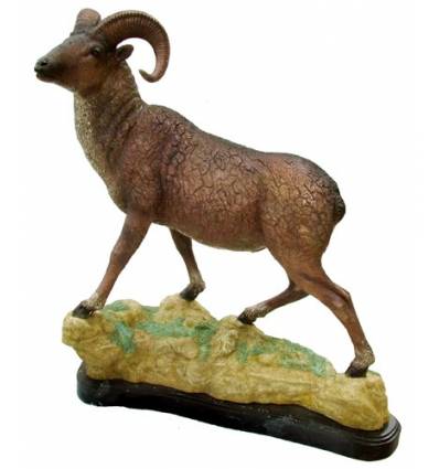 Bronze animalier : bouc en bronze BRZ1223  ( H .79 x L .76 Cm )  Poids : 25 Kg 
