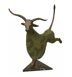 Bronze animalier : bouc en bronze BRZ1225 ( H .94 x L .89 Cm ) Poids : 17 Kg 