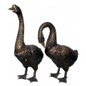 Oies en bronze BRZ0082M  ( H .68 x L .40 Cm )  Poids : 20 Kg 