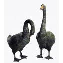 Oies en bronze BRZ0082V ( H .68 x L .40 Cm ) Poids : 20 Kg 